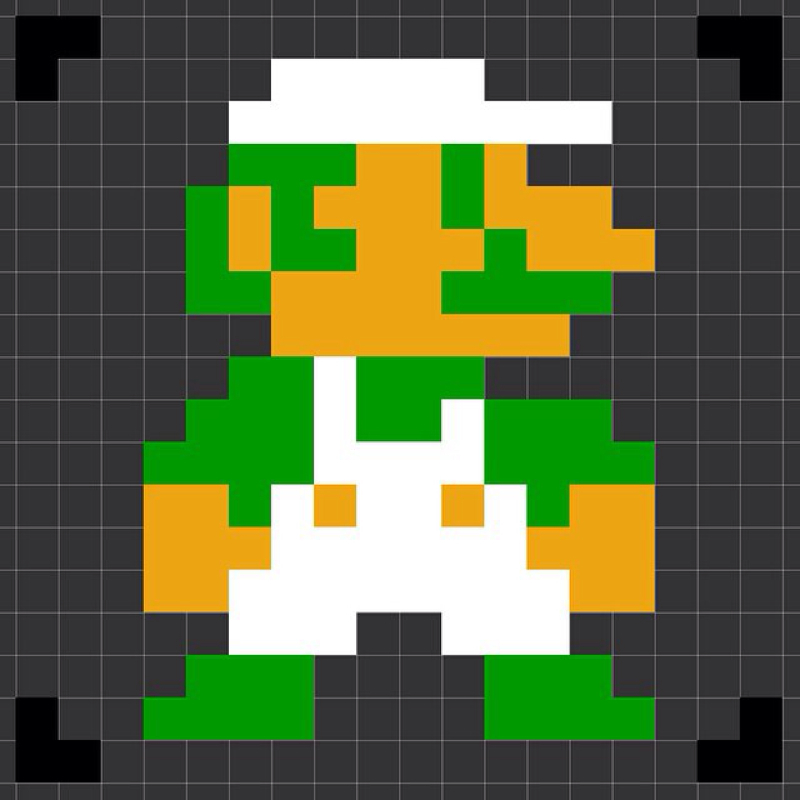 NES Pixel Art - Luigi - Moc Draws Online